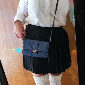 Nicole Miller Croc Navy Crossbody